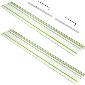 110in Track Saw Guide Rail for Festool Track Saw, 55" x 2 Guide Rail with Connector for Festool FS1400/2 Guide Rail, Perfect for Festool Track Saw and Woodworking Longer Cuts,