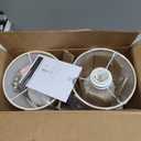 Sucolite Small 11.8'' Table Lamps Set of 2, Bedside Nightstand Lamps for Bedroom Kids Room, Cute Desk Lamps with Studded Texture Base for Reading Nursery Living Room Office, White & Beige