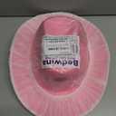 Bedwina Pink Cowgirl Hat for Women & Girls - Felt Western Cowboy Hat with White Trim & Adjustable Chin Strap - Bachelorette, Dress-Up, Rodeo, Costume Accessory, Party Favor, Themed Events (Pink)