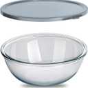 OZY 6.3 Quart Large Glass Mixing Bowl with Lid,Large Glass Bowl for Sourdough Bread Making,Kitchen Salad Bread Storage