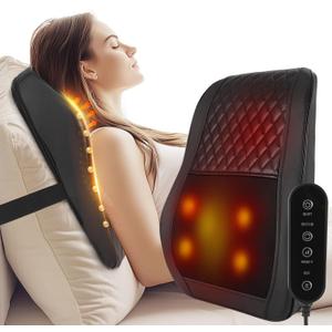 AERLANG Cordless Neck and Back Massager with Heat, 3D Shiatsu Kneading Pillow, 4 Massage Nodes & Bi-Directional Deep Tissue Massage for Neck/Shoulders/Back, Ideal Gift for Women & Men (Black)