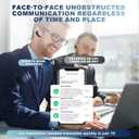 Language Translator Earbuds, Two Way Real-time Translation Device with 138 Languages Online Voice Translation, Digital Display, High Accuracy (Pale Black)