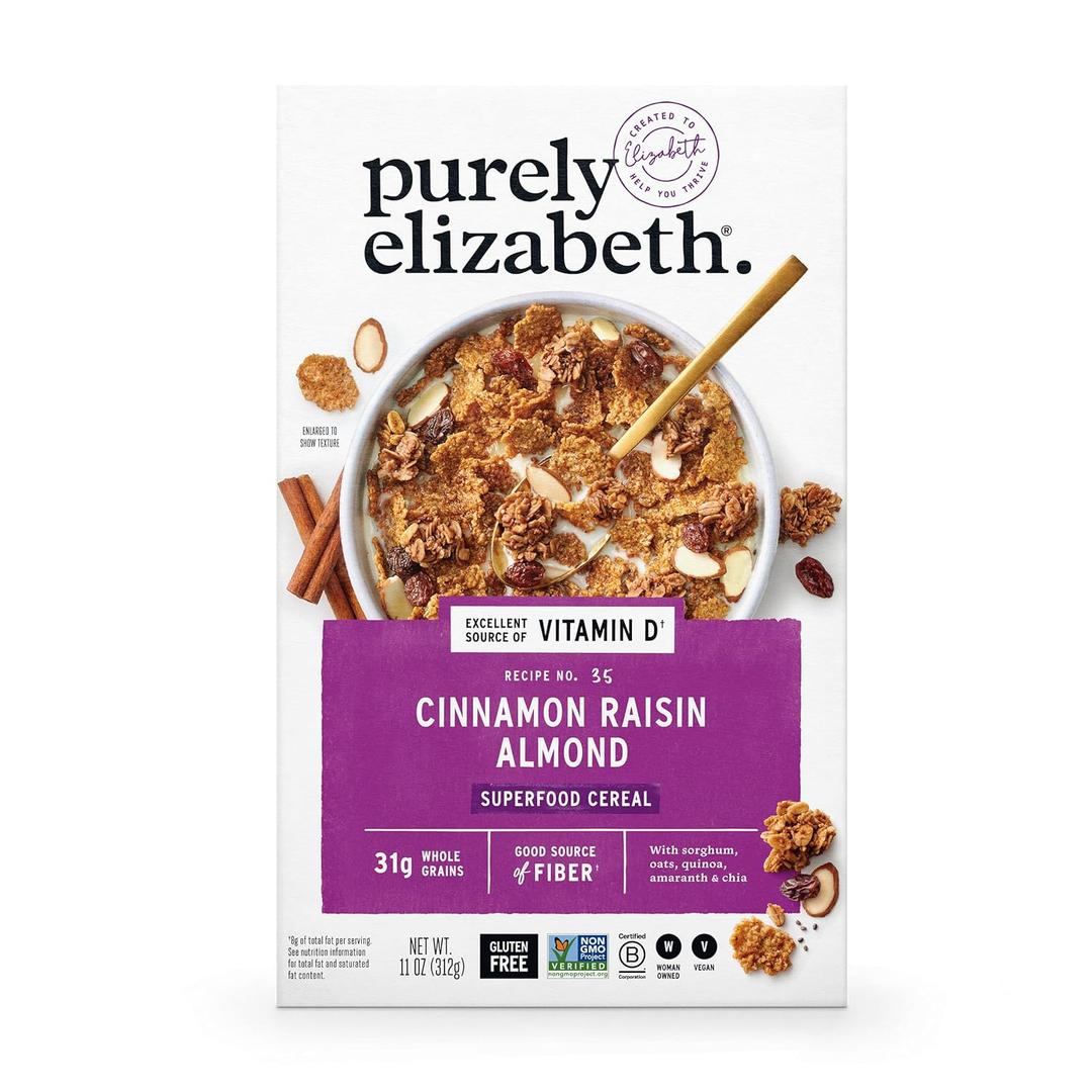 Purely Elizabeth Cereal Cinn Raisin Alm 11 OZ, Best By: 01/12/26