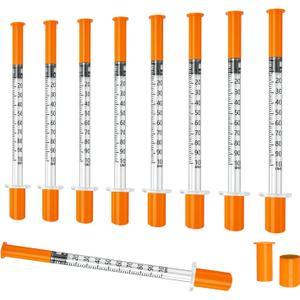 U-100 1ml 30g 1/2" Inch Syring, Individually Packed, Lab syringes, PACK 100.