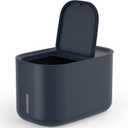 Zuutii Rice Storage Container,Food Container, Dry Food Storage, Pet Food Dispenser, 11lbs/6.9Qt Large Storage Bin with Lid,Silicone Ring & Moisture Proof, for Grain Cereal Soybean Corn, Black (Dark grey)