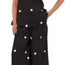 calbatic Polka Dot Women Pants, Black, S