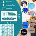 2 x 12 Pcs American Flag Stencils, We The People Flag Stencil Sunflower Eagle Mountain Bear Deer 1776 American Flag Templates for Painting on Wood Walls Fabric (Medium)