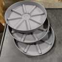 PATIKIL Plant Pot Saucers 9 Inch, 3 Pack Plastic Round Plant Pot Thicker Flower Drip Tray for Indoor Outdoor, Gray