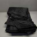 Magnetic Thermal Insulated Door Curtain for 48"x 80" Doors, Visible Door Cover for Heat Insulation, Magnetic Closure Thick Blanket for Doorway to Keep Warm in Winter Cool in Summer (Black + Clear)