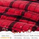 YIYEA Christmas Fluffy Queen Size Comforter Set, Luxury Faux Fur Comforter, Ultra Soft Plush Fuzzy Velvet Bedding Comforter Sets for Fall Winter, Cozy Warmth, No Shedding, 3PC, Queen