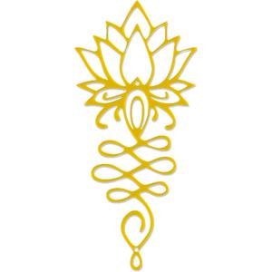 Lotus Flower Wall Decor Gold Metal Yoga Wall Art with Lotus Design, Spiritual Home Dcor Sculpture for Meditation Spaces, Living Room, Bedroom, Office
