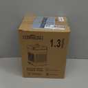 CEROELDA Small Trash Can with Lid-5L/1.3 Gal,Stainless Steel Outdoor Dog Poop Garbage Can-Farmhouse Retro Metal Waste Bin w/Step Pedal for Bathroom Bedroom Office-Soft Close-Brown