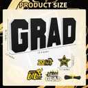 AmazingSpark Grad Fillable Charcuterie Boards Grad Cardboard Letter Board Box 2026 Serving Paper Tray for Graduation Centerpieces Table Party Decorations Supplies(Black)