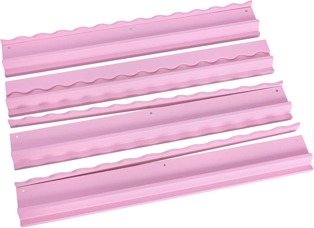Mahjong Racks with Pushers, Pink Wooden American Mahjong Tile Pushers and Racks Set of 4, Mahjong Accessories (19.68 Inches)