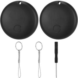 LOSHALL 2/4 Pack Smart Tags Item Finders Works with Apple Find My (iOS Only), Tracker Tag Item Locator for Key, Luggage, Backpack, Wallet, Pet (2 Black)