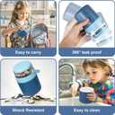 Snack Cup Container with Lid,Oats Containers,570ml+160ml Yogurt and Fruit Holder Cereal Container,Reusable Travel Cereal Bowl and Milk Container