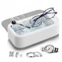 Ultrasonic Jewelry Cleaner,40W 48KHz Ultrasonic Ring Cleaner Machine for Family Cleaning, Earrings,Glasses, Jewelry, Rings, Dentures (Light gray)
