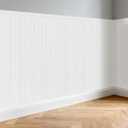 Wainscoting Wall Panels Kit,PS Beadboard Wall Panels,Cover 39"x79",8Pcs