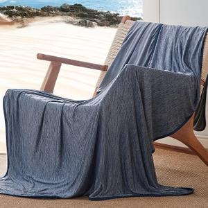 Bedsure Navy Cooling Blanket Twin XL for Hot Sleepers -Summer Cold Blanket with Rayon Derived from Bamboo for Twin Size Bed, Ice Cool Cold Lightweight Arc-Chill Thin Summer Bedding, 60x90 03- Navy