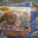 Camping Set Toys with Pop up Play Tent Indoor Outdoor Pretend Camping Playset for Toddlers Kids Boys Girls 3-5 Years Old