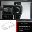 Car Accessories Fit for 2019 2020 2021 2022 2023 2024 2025 Mazda 3 Axela Interior Gear Shift Knob Console Media Panel Cover Trim (Matte Silver) Stainless Steel 1 PC