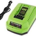 40V Charger Replacement for Greenworks 40 Volt Battery Charger Lithium Ion 29482 29252 20202 22262 29472 29462 Compatible with 40V G-MAX Power Tools (Not for 29662)