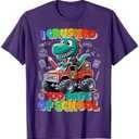 I Crushed 100 Days of School Dinosaur Monster Truck Boy T-Shirt (Medium)
