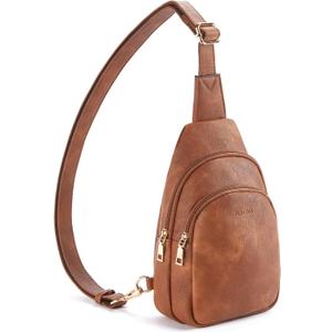 Telena Crossbody Bags for Women Leather Cross Body Sling Bag for Woman Travel (3-brown)