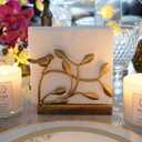 Golden Bird Vertical Napkin Holder | Elegant Sturdy Disposable Paper Hand Towel Storage Tray Caddy | Bathroom Kitchen Dining Restaurant Wedding Party Hotel Office | Indoor Outdoor décor