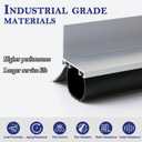 10 ft Garage Door Bottom Seal Kit with Brush and Aluminum Track | Bottom Rubber Insert Helps Reduce Drafts Dust Leaves and Small Debris