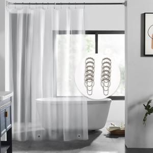 Clear Shower Curtain Liner - 72" x 72" PEVA Lightweight 4G Shower Curtain for Bathroom Shower 