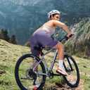 Sportneer Women Padded Bike Shorts - 4D Bicycle Cycling Shorts with 2 Zipper Pockets & 1 Inner Thigh Pocket, XL