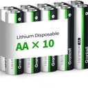 Granicell 10-Pack Lithium AA Batteries | 1.5V for Blink Cameras, Smart Locks, Alarms & Tech Devices | 10-Year Life, Leak-Proof, Extreme-Temp Resistant (Non-Rechargeable)