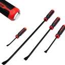 WISEUP 4-Piece Pry Bar Set8",12",18",24" Heavy Duty Crowbar with Thicker Strike Caps for PryingDemolitionAutomotive Mechanic Hand Tools