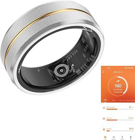 Smart Ring for Men & Women, Fitness Tracker, Sleep & Heart Rate Monitor, Step Counter, Blood Oxygen, IP68 Waterproof 10