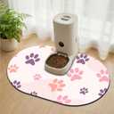 Large Pet Feeding Mat 28''x17'' Absorbent Dog Mat for Food and Water, Easy Clean Cat Dog Water Bowl Mat, Non-Slip Pet Water Mat Protect Floor, Fit with Automatic Feeders and Double-Bowl