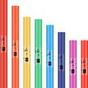 1 Set Musical Sound Tube Set of 8 Plastic Orff Percussion Instrument Colorful Octave Tube Kit Musical Toy