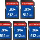 512MB SD Card (5 Pack), SD Flash Memory Cards UHS-I U1 Class 4 High-Speed Full HD Video Compatible with Digital Point-and-Shoot Cameras, HD Camcorders, DSLR and PC