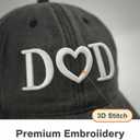 MOM DAD Embroidered Baseball hat for Men Women Gifts (Gray)