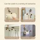 Wall Mounted Paper Towel Holder with Suction Cup, no Punching Required, Suitable for cabinets and Bathroom Kitchen Storage
