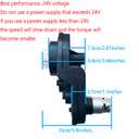 24 Volt RS555 35000RPM High Torque Power Wheels Motor Gearbox Upgrade Suitable for Realtree 24v UTV Parts/Dynacraft Disney/Batman Quad Parts/Dune Racer Motor,18V