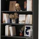 Tall Bookshelf, 60 Inches Tall Anti-Tipping Snap Design Bookcase, 5 Shelf Removable Shelves, Large-Capacity Book Case for Office Bedroom Living Room Study, Black