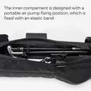 Bike Frame Bag Bike Triangle Bag Anti-Slip 5-Point Straps Mount Bicycle Under Tube Bike Bag,Cable Port & Pump Holder, Fits Hydration Pack for Gravel MTB & Road Bike Accessories