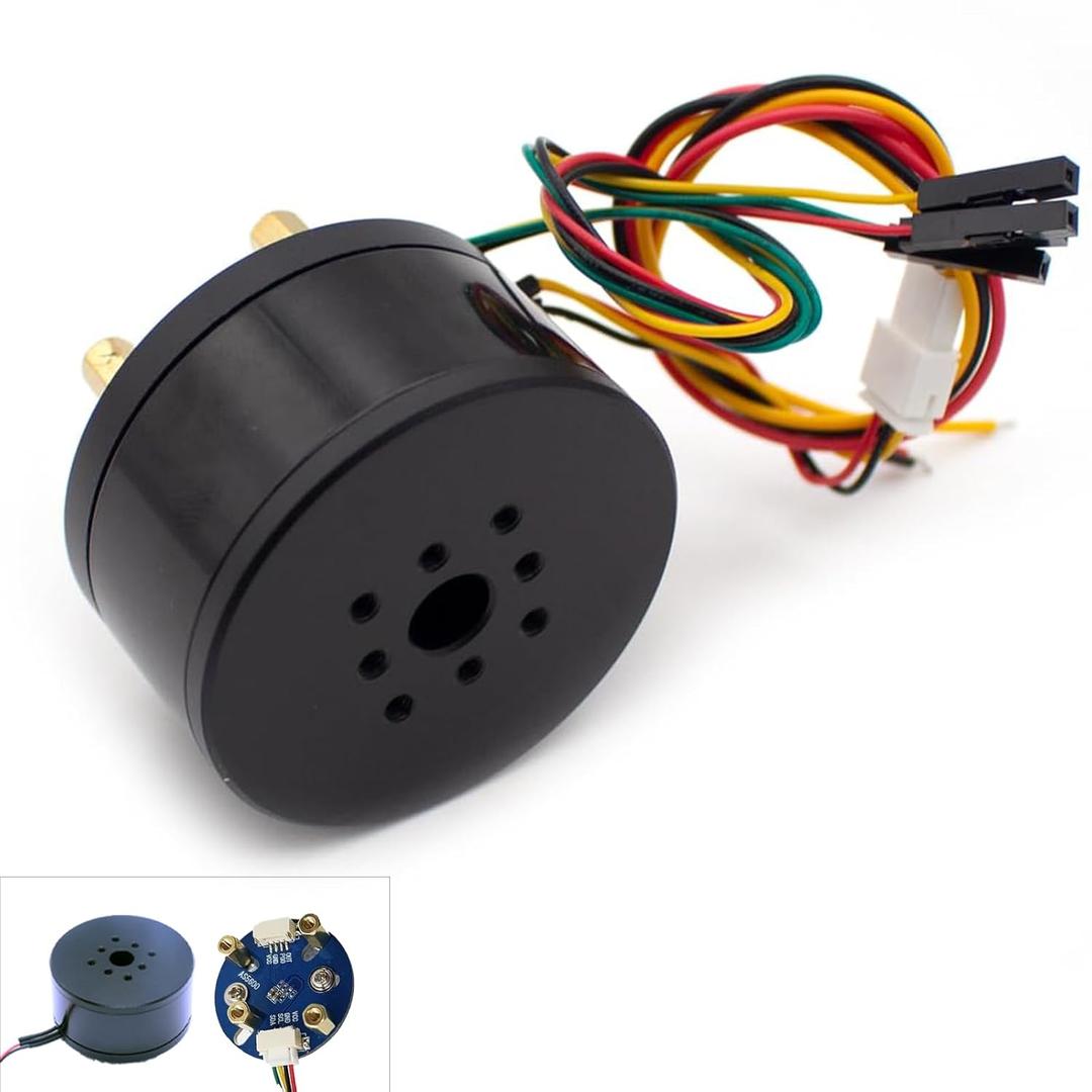 12V 24V 36V 4015 BLDC Brushless DC Motor, Hollow Shaft External Rotor Small Motors with AS5600/MT6701 Magnet Encoder, High Torque Low Speed for Robot Joints Gimbal Robotic Arm Car (Motor+ AS5600)