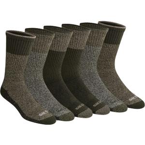 Dickies Men's Dri-Tech Essential Moisture Control Crew Socks (6 Pairs) (Large)