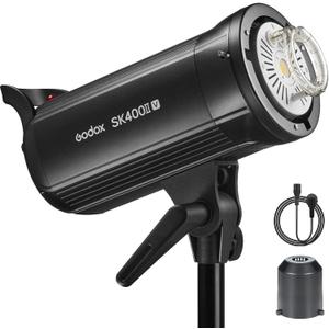 Godox SK400IIV SK400II-V Studio Flash Strobe, SK400II V 400W Monolight with Bowens Mount, Wireless X System, LED Modeling Lamp, 0.1-1.5s Recycle, GODOX SK 400 II V Strobe Light for Photography - 110V