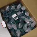 C9 LED Christmas String Lights, 66ft 100 LED Waterproof Strawberry String Lights, Plug-in Extendable Green Wire Lights String for Outdoor Indoor Outside Patio Wedding Party Decoration, Warm White