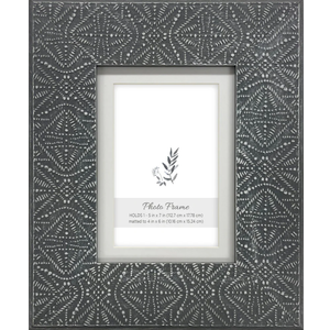 HD Designs Gray Geo Pattern Photo Frame