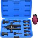 10Pcs Motorcycle Bearing Extractor Puller Tool Kit, Professional Blind Hole Inner Bearing Extractor & Removal Tool Set for 8-25mm Bearings, Suitable for Various Motorcycle Wheel Bearings