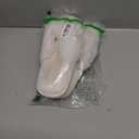 Evshine Women's Fuzzy Slippers Cross Band Memory Foam House Slippers Open Toe Indoor Outdoor Shoes, White, 42-43 (Size 10-11)